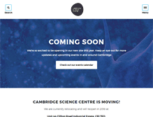 Tablet Screenshot of cambridgesciencecentre.org
